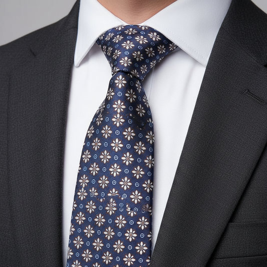 Florence Bloom Elegant Floral Motif Tie