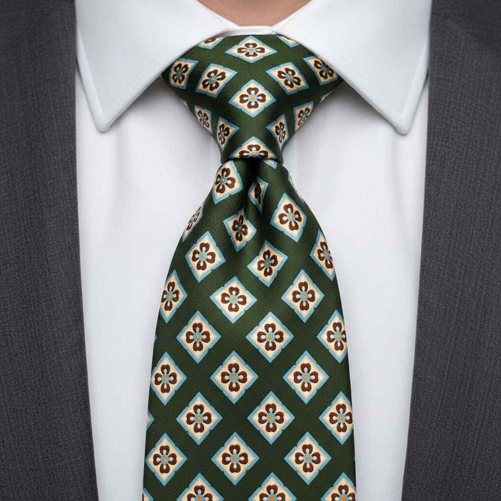 Emerald Mosaic Necktie