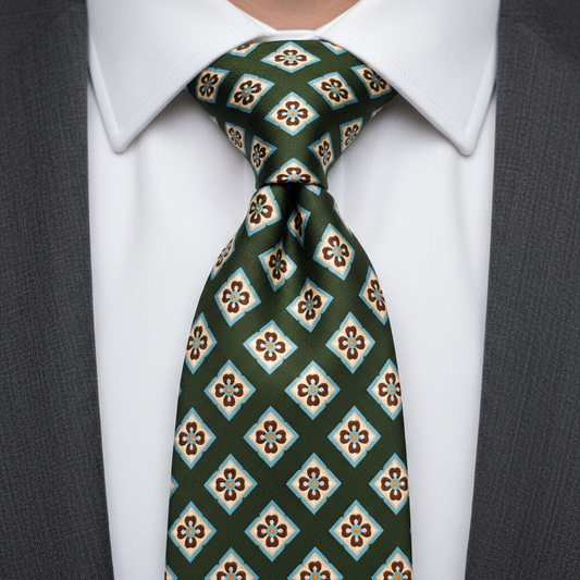Emerald Mosaic Necktie