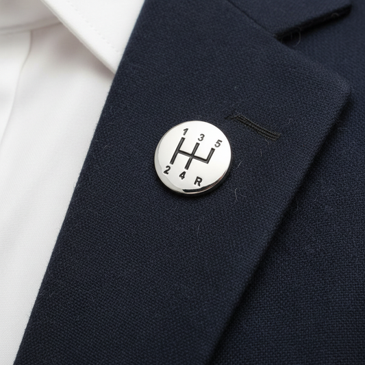 Gear Shift Design Lapel Pin