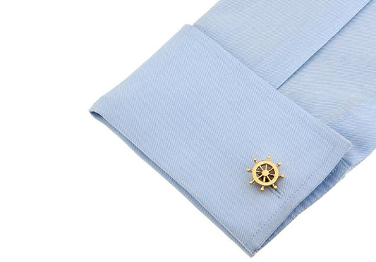 Ship Boat Wheel Cufflinks