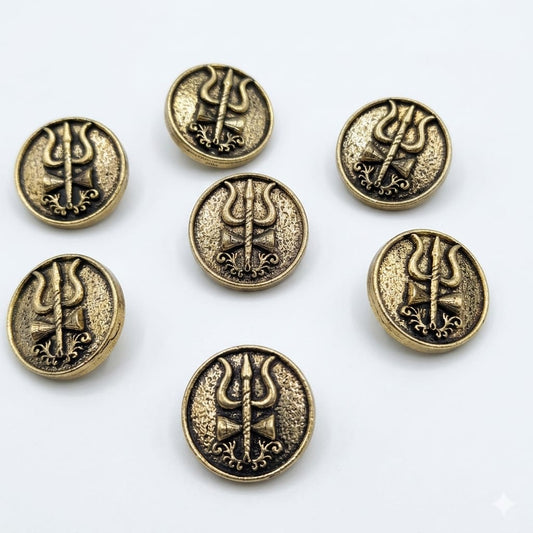Shiva Damaru Brass Bandgala Buttons