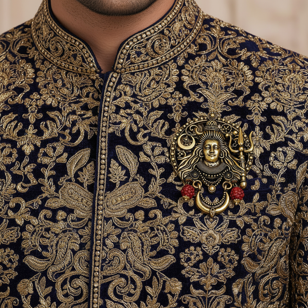 Mahakaal Heritage Crest Brooch