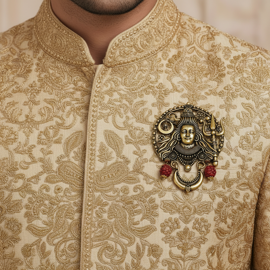 Mahakaal Heritage Crest Brooch