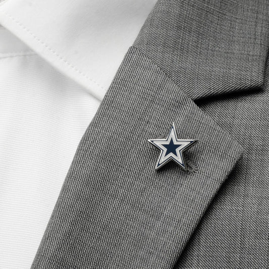 Navy and White Prismatic Star Lapel Pin