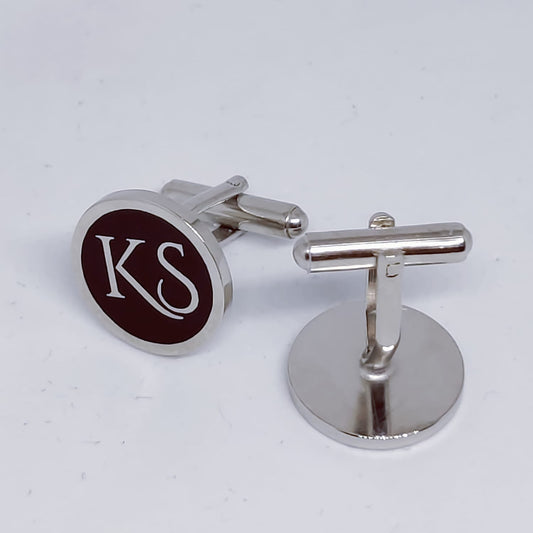 KS Initial Monogram Cufflinks