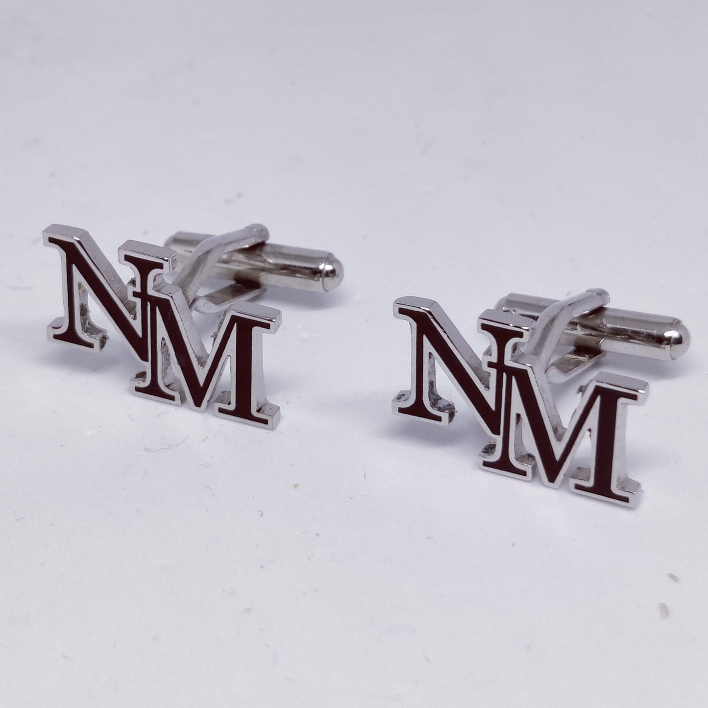 NM Double Initial Enamel Cufflinks
