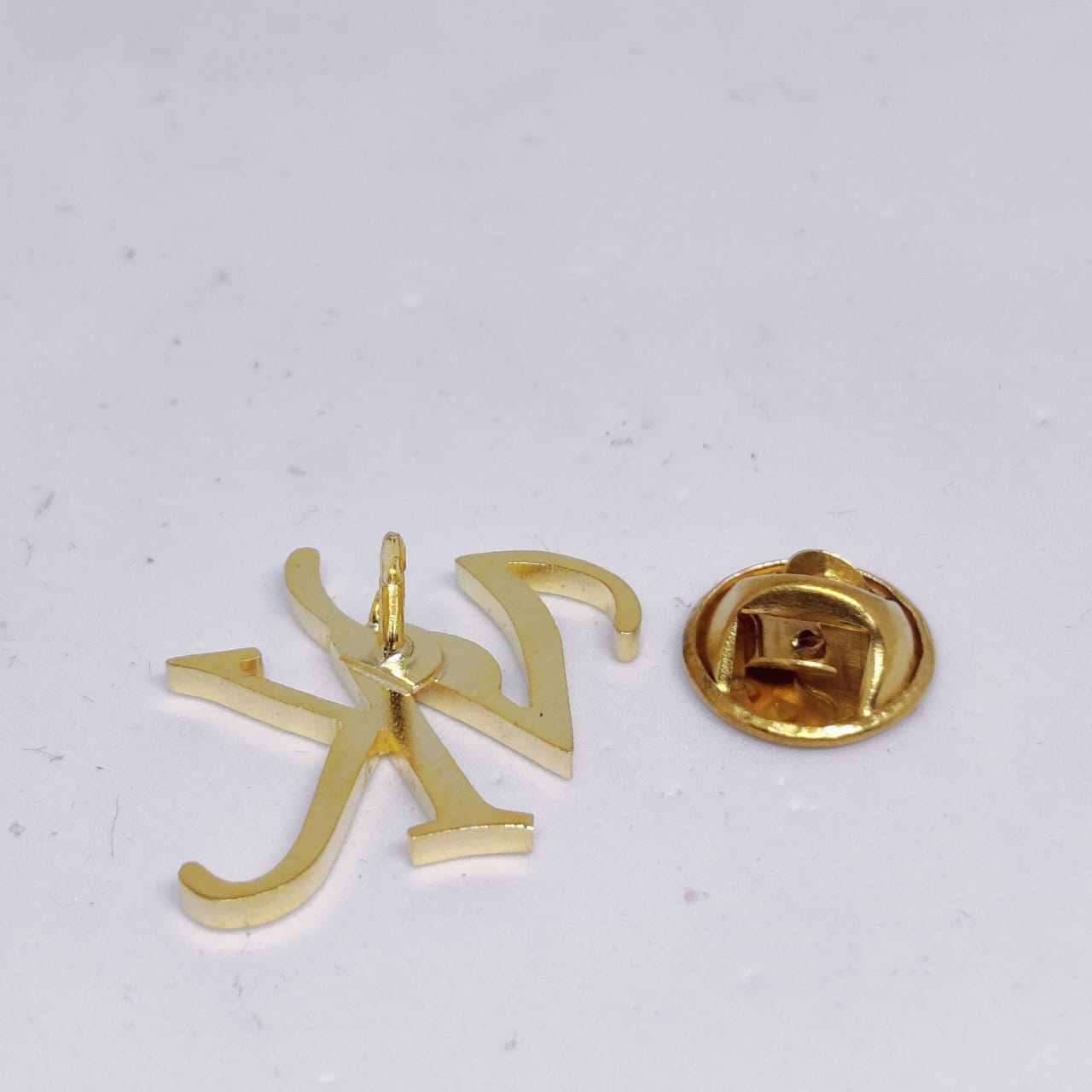 VK Double Initial Lapel