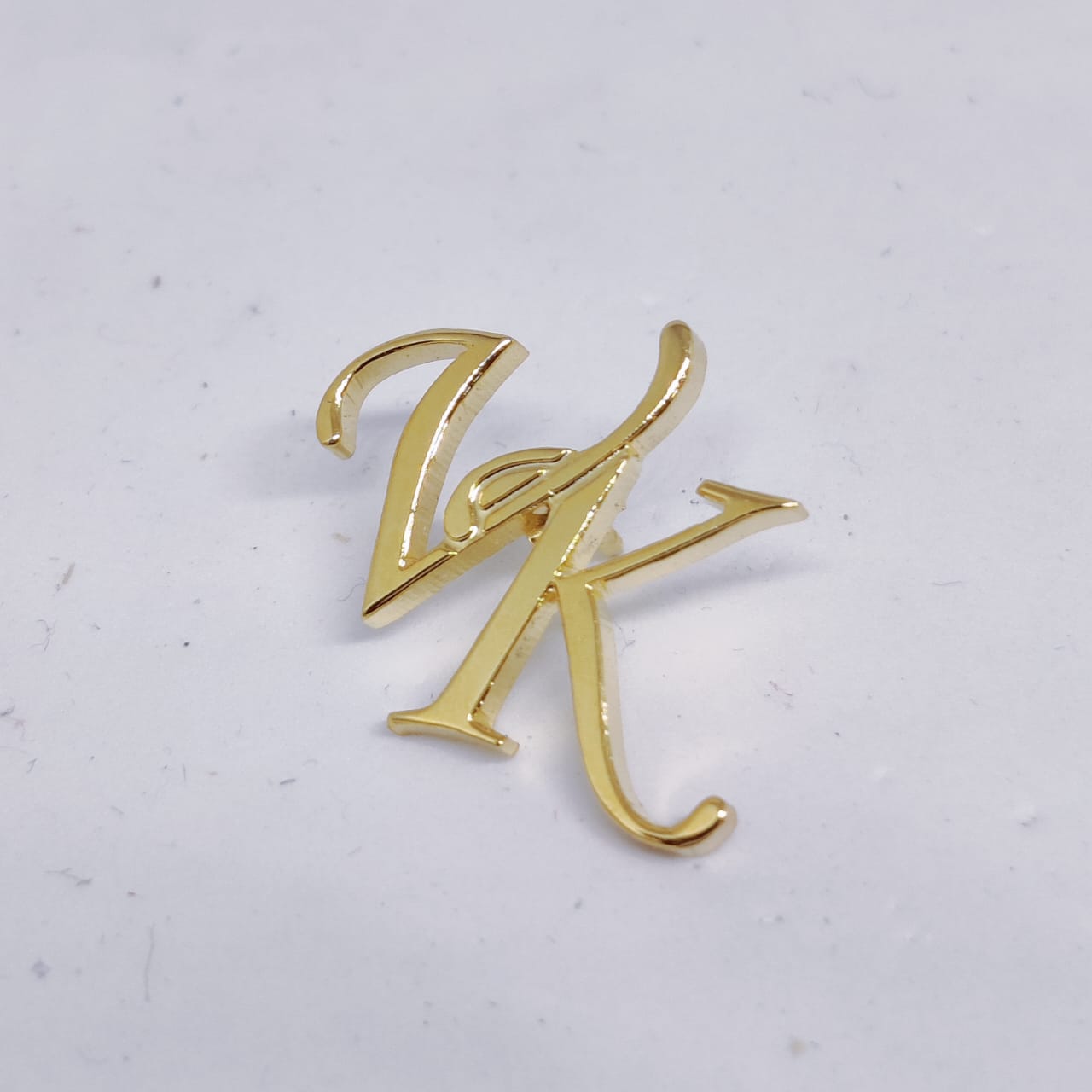 VK Double Initial Lapel