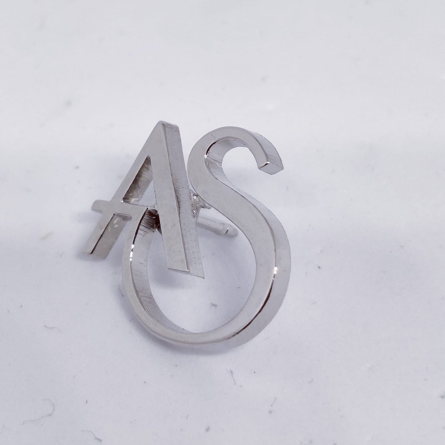 AS Double Initial Lapel Pin