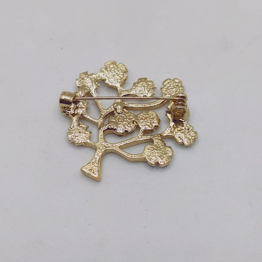 Emerald Blossom Tree Brooch