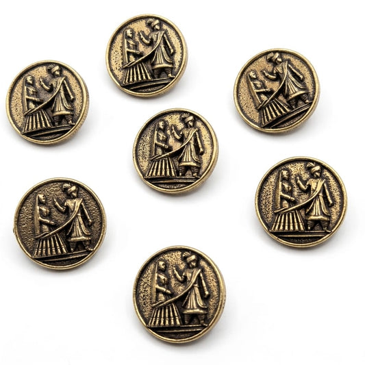 Dulha Button — Mughal Heritage Brass