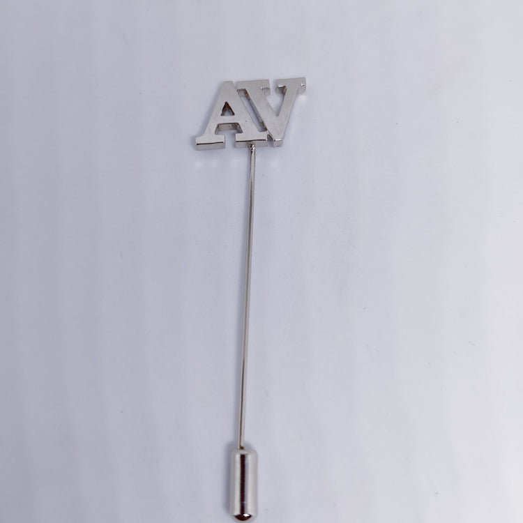 AV Double initial Lapel Pin