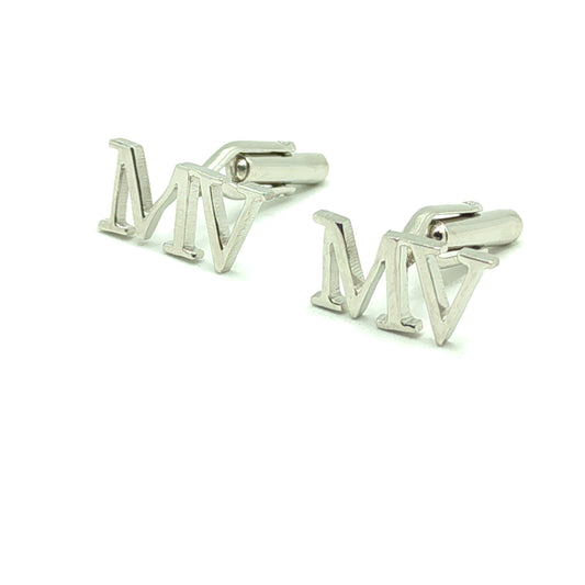 MV Double Initial Cufflinks