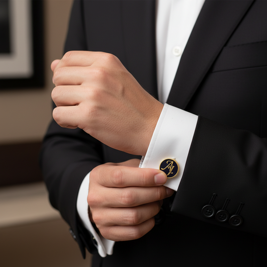 AJ initial monogram cufflinks