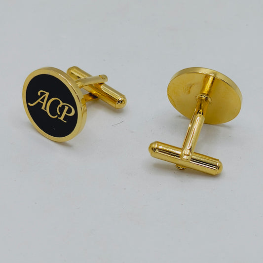 ACP initial monogram cufflinks
