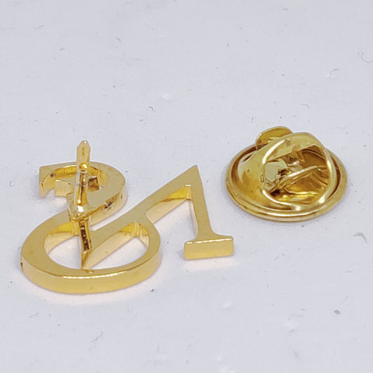 NS Double Initial Lapel Pin