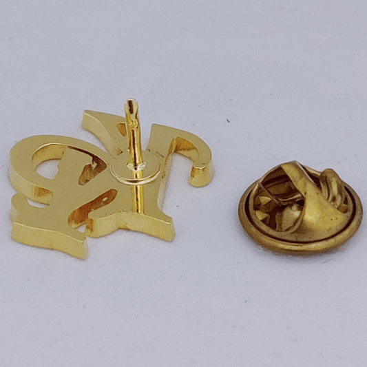 KP double initial lapel pin