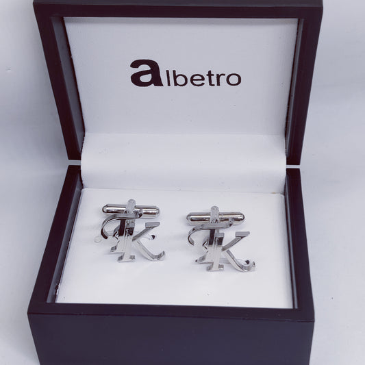 TK Double Initial Cufflinks