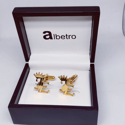 JE Double Initial Cufflinks