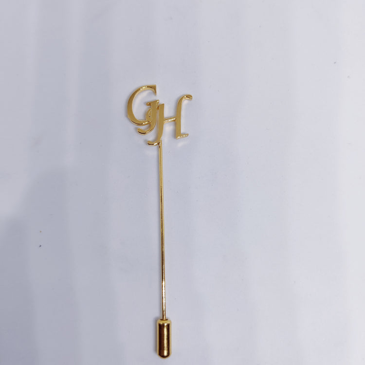 GH Double Initial Lapel Pin