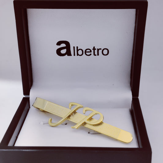 JP initial tie clip