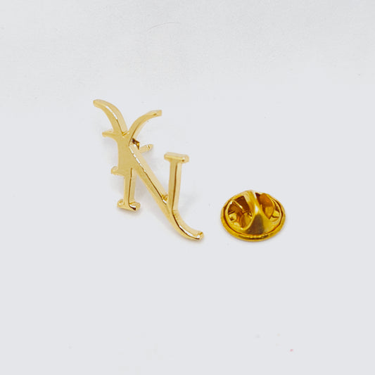 YN Double Initial Lapel Pin