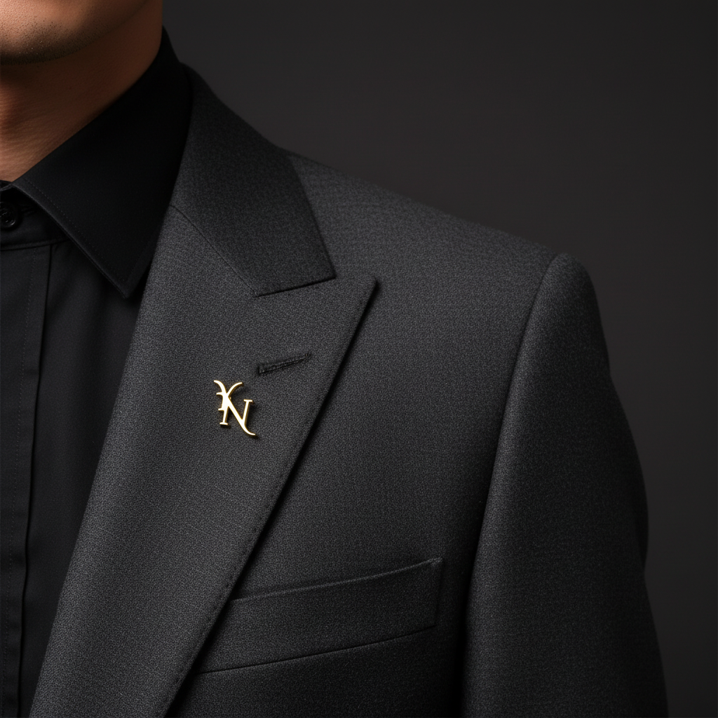 YN Double Initial Lapel Pin