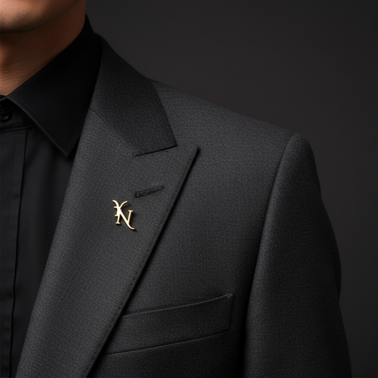 YN Double Initial Lapel Pin