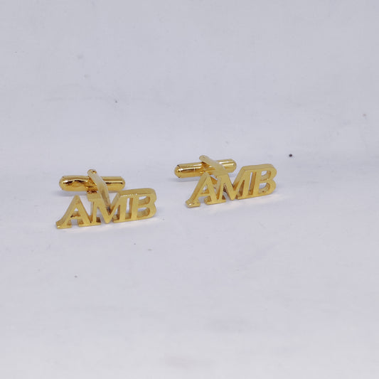 AMB Triple initial cufflinks