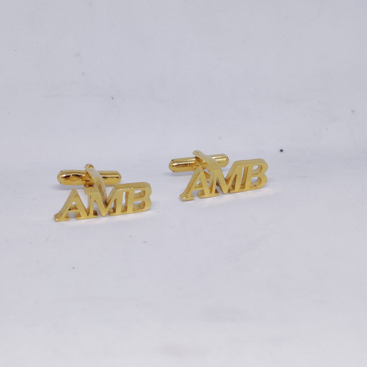 AMB Triple initial cufflinks