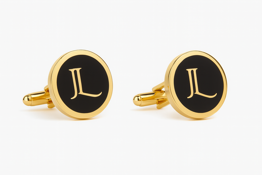 JL initial monogram cufflinks