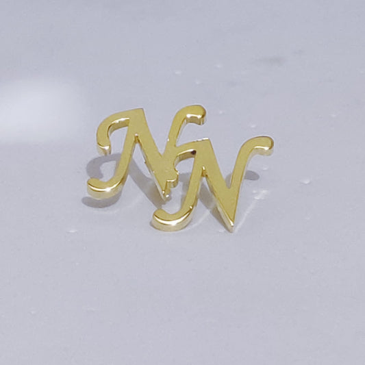 NN Double Initial Lapel Pin