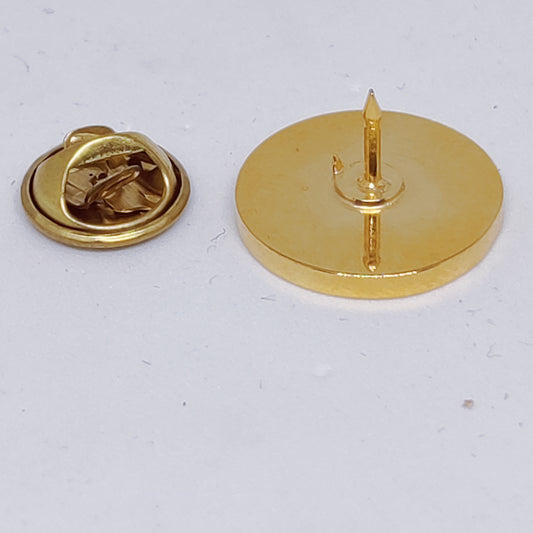 AB initial monogram lapel pin