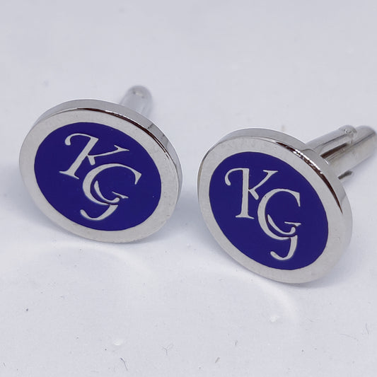 KG initial monogram cufflinks