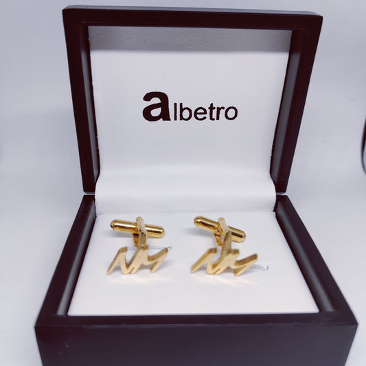 NM Double Initial Cufflinks