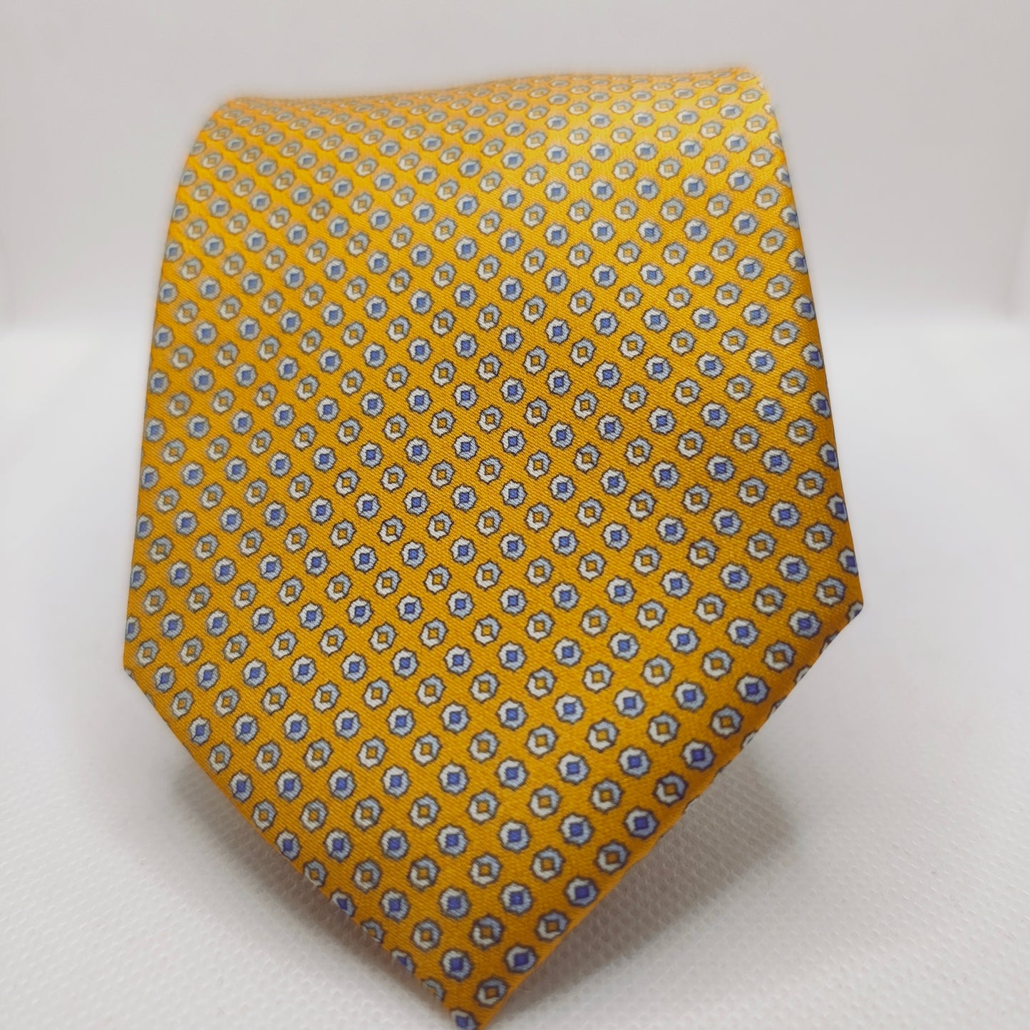 Golden Charm Geometric Tie