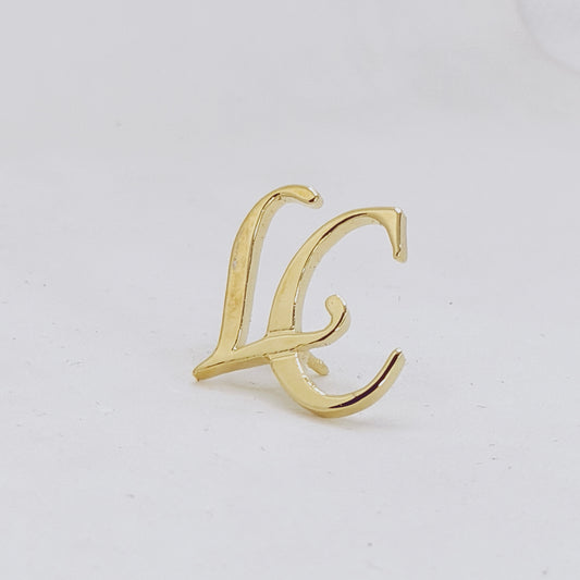 LC Double Initial Lapel Pin