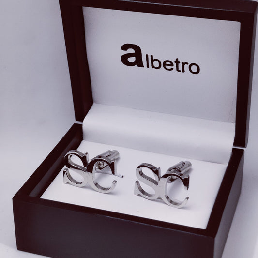 SC Double Initial Cufflinks