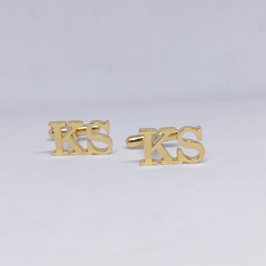 KS Double Initial Cufflinks