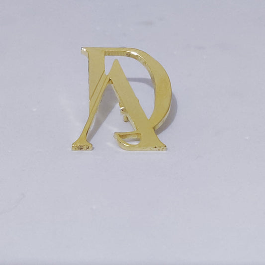 AD Double Initial Lapel Pin