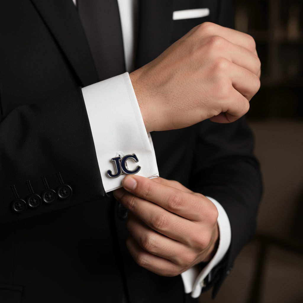 JC Double Initial Enamel Cufflinks