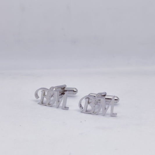BM Double Initial Cufflinks
