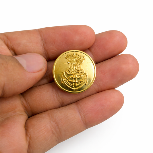 Indian Navy Anchor Lapel Pin – Gold Finish