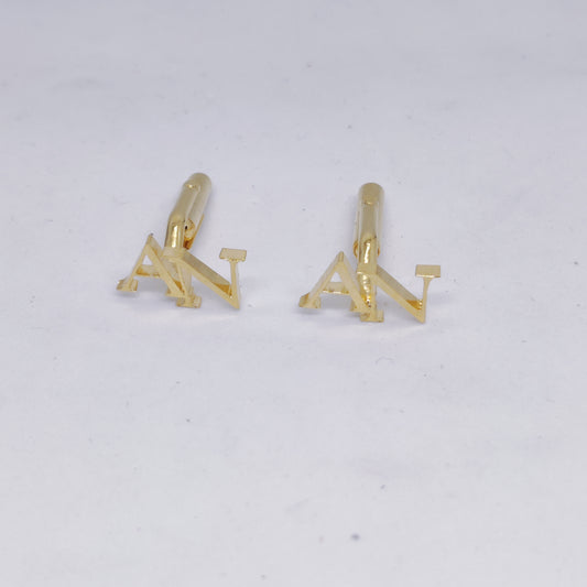 AN Double Initial Cufflinks