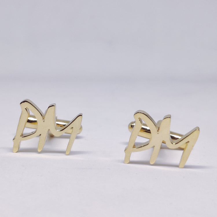 PM Double Initial Cufflinks