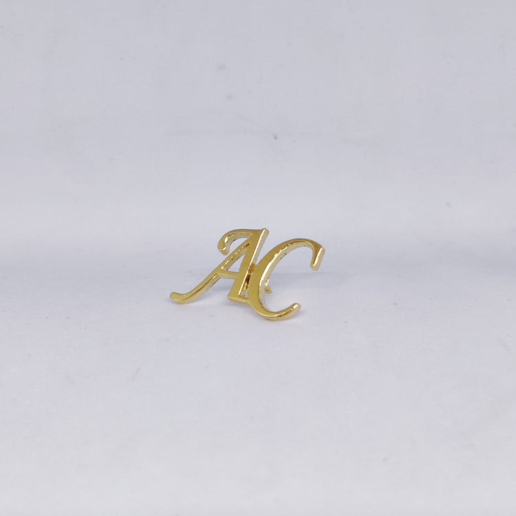 AC Double Initial Lapel Pin