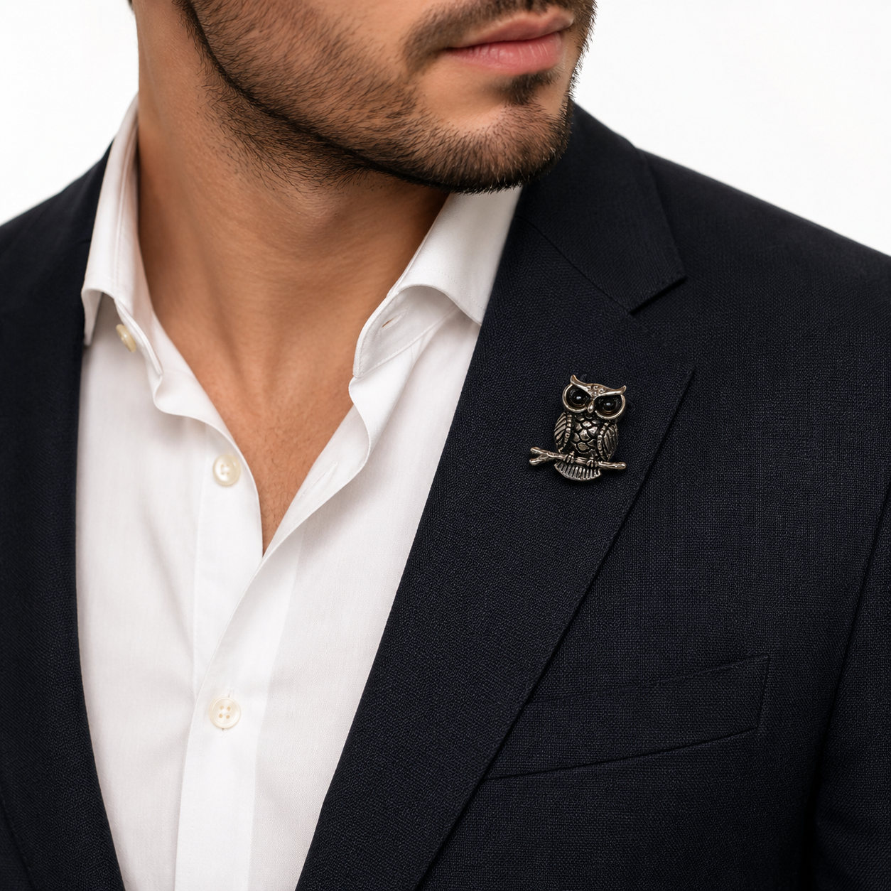 Midnight Owl Lapel Pin