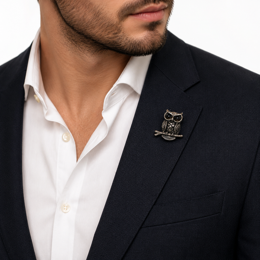 Midnight Owl Lapel Pin