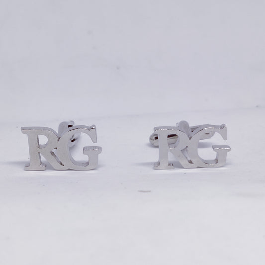 RG Double Initial Cufflinks